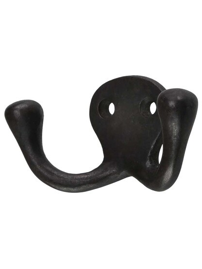 Solid-Bronze Double Coat Hook.